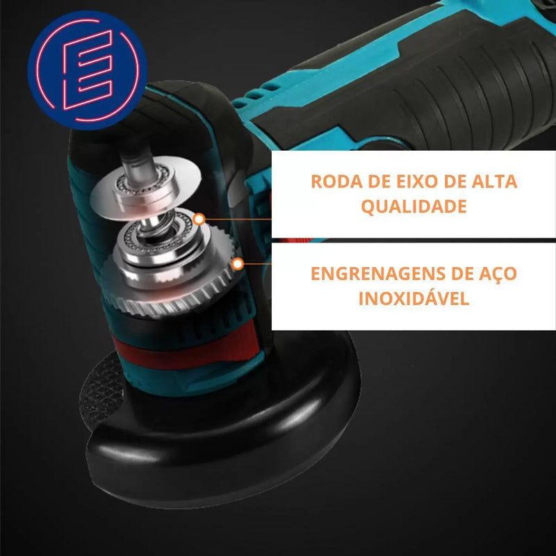 Esmerilhadeira Delux Industrial Sem Fio 76mm e 12v Potência Bateria