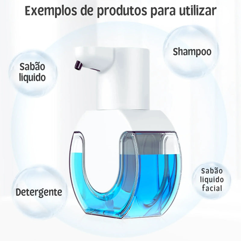 Dispenser Automático de Sabão em Espuma com Carregamento Tipo C